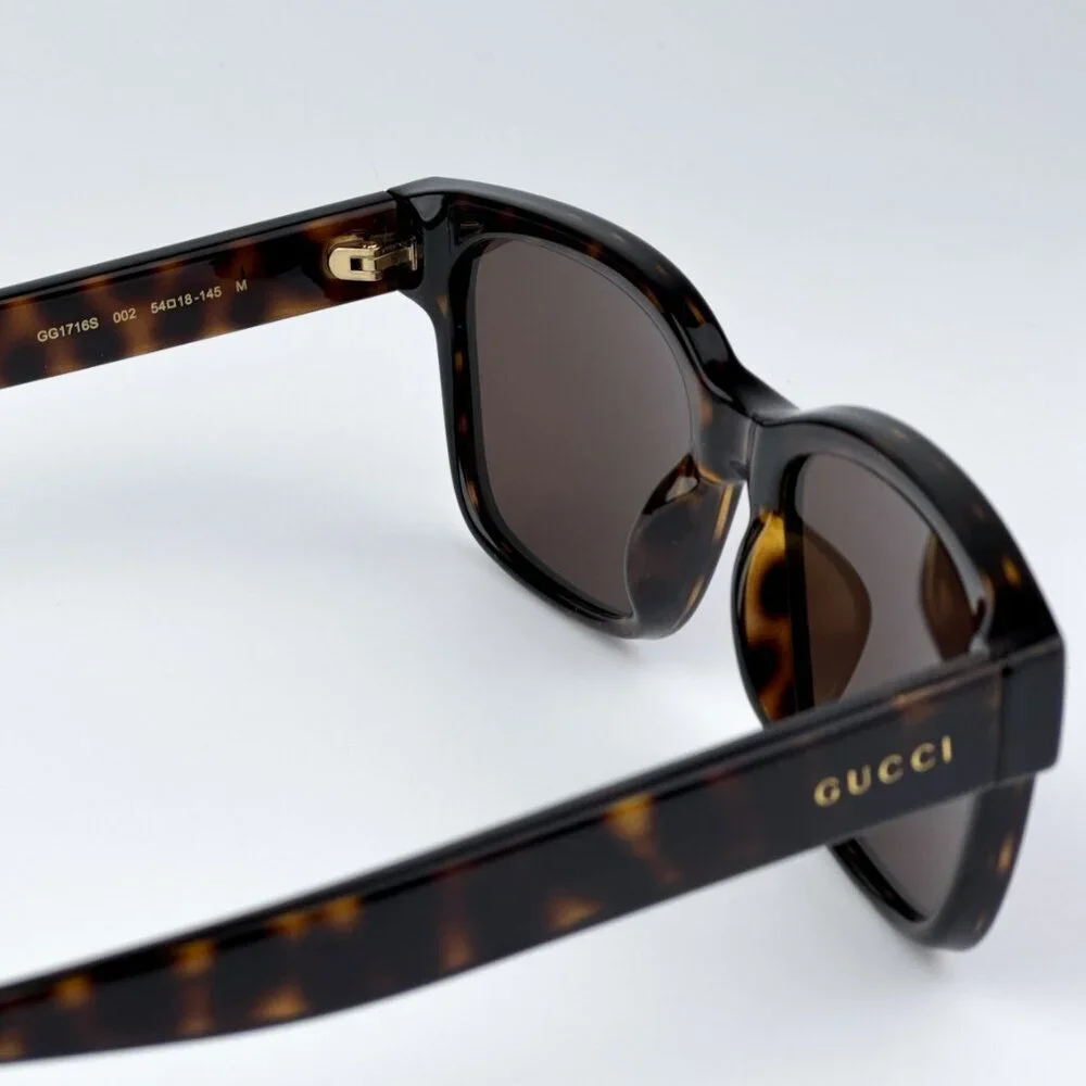 Gucci GG1716S 002 BRAND NEW Sunglasses Havana Brown Square Unisex